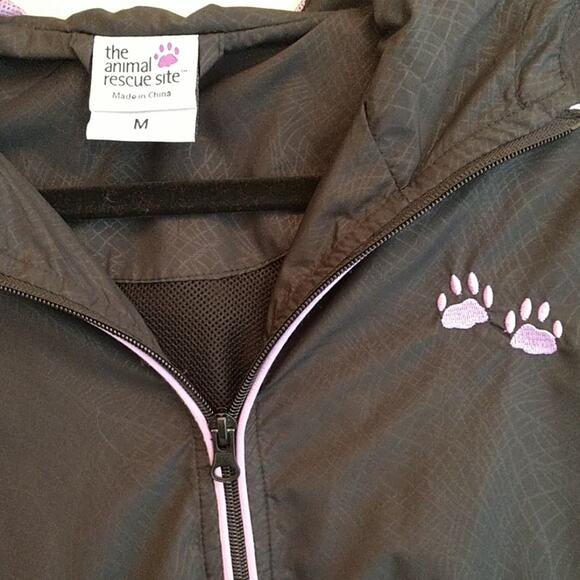 Animal Rescue Site Black Windbreaker size Medium - Picture 2 of 8